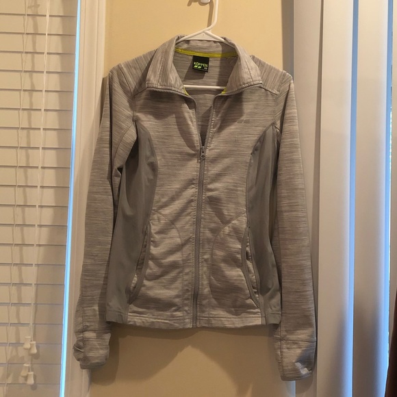 ⚡️KOPPEN Yoga Jacket Zip Up Gray XS Gym Athleisure - Picture 3 of 11